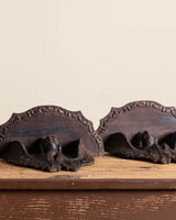 Hand Carved Neo - Baroque Wall Shelves w/ Angels (pair) - Lone Fox