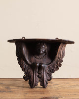 Hand Carved Neo - Baroque Wall Shelves w/ Angels (pair) - Lone Fox