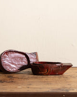 Hand Carved Wood Duck Box w/ Painted Details - Lone Fox