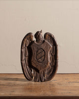 Hand Carved Wooden Bird & Crest Wall Hanging - Lone Fox