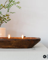 Hand Carved Wooden Candle - Lone Fox