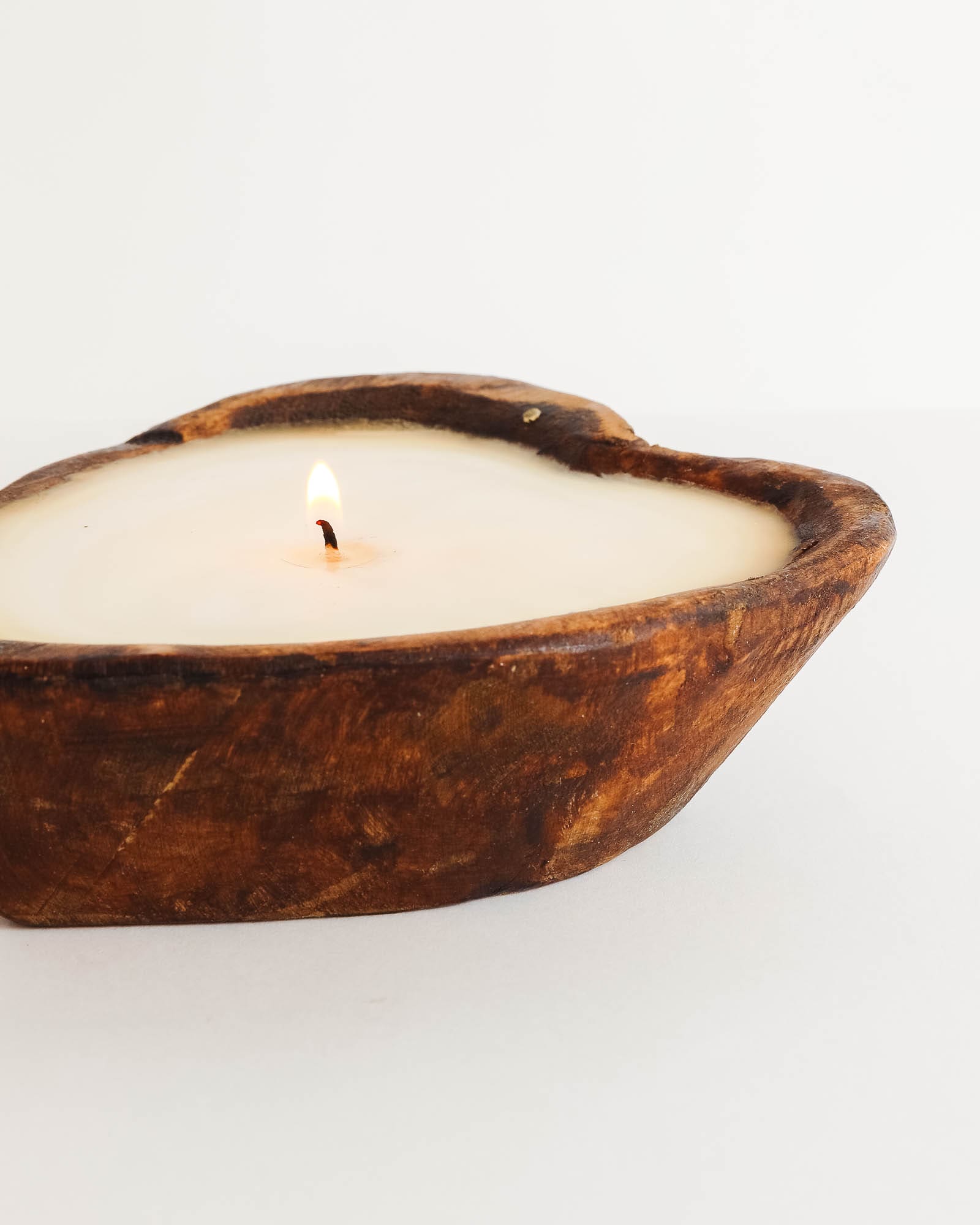Hand Carved Wooden Heart Candle – Lone Fox