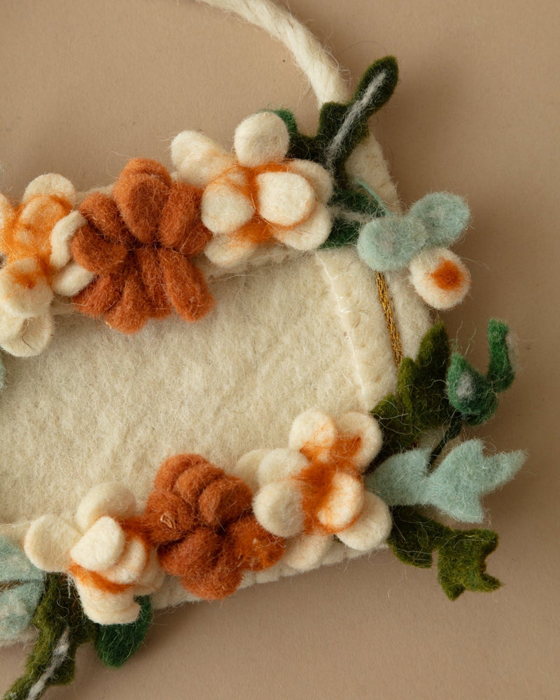 Hand Felted Photo Frame Ornaments - Lone Fox