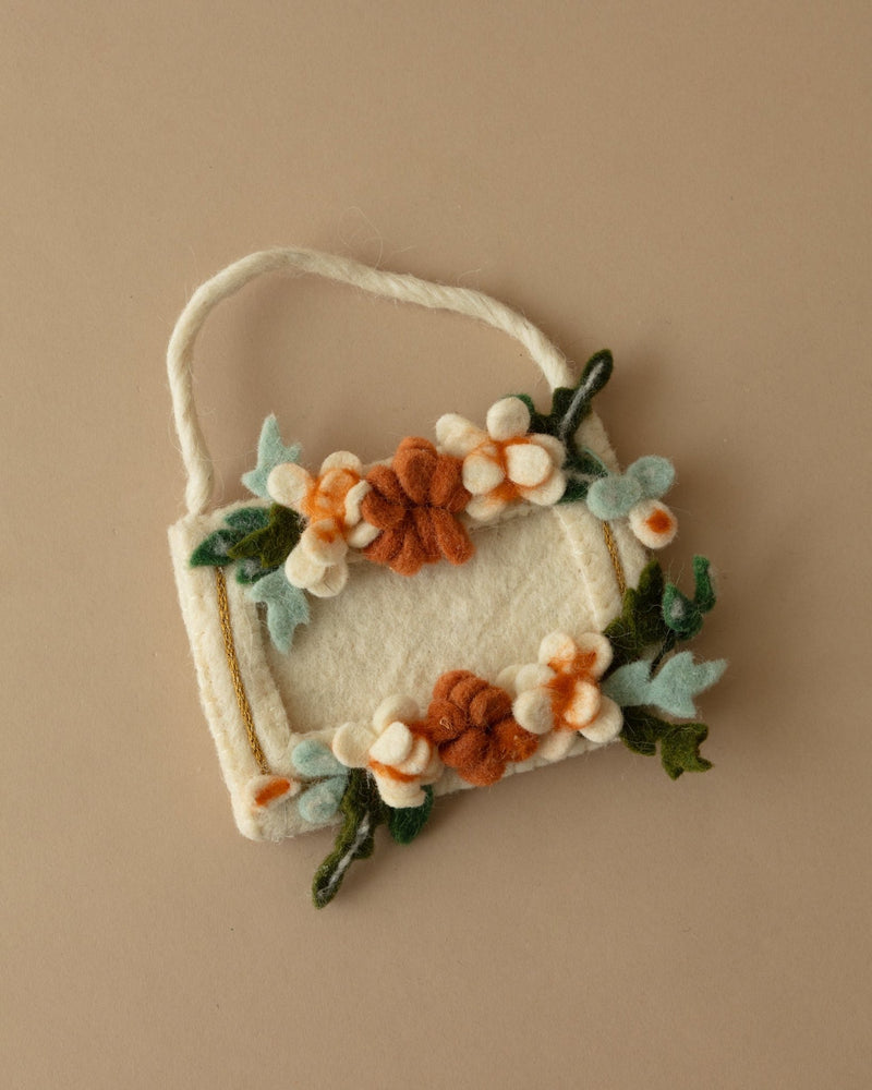 Hand Felted Photo Frame Ornaments - Lone Fox