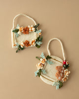 Hand Felted Photo Frame Ornaments - Lone Fox