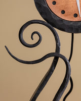Hand Forged Iron Mantle Clock - Lone Fox