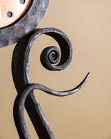 Hand Forged Iron Mantle Clock - Lone Fox