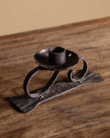 Hand-Forged Scrollwork Iron Candle Holder, Italy, Early 20th Century - Lone Fox