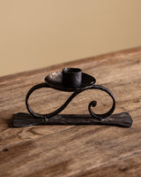 Hand-Forged Scrollwork Iron Candle Holder, Italy, Early 20th Century - Lone Fox