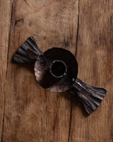 Hand-Forged Scrollwork Iron Candle Holder, Italy, Early 20th Century - Lone Fox