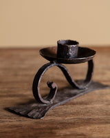 Hand-Forged Scrollwork Iron Candle Holder, Italy, Early 20th Century - Lone Fox
