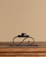 Hand-Forged Scrollwork Iron Candle Holder, Italy, Early 20th Century - Lone Fox