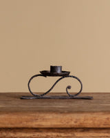 Hand-Forged Scrollwork Iron Candle Holder, Italy, Early 20th Century - Lone Fox