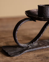 Hand-Forged Scrollwork Iron Candle Holder, Italy, Early 20th Century - Lone Fox