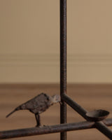 Hand Forged Steel Pedestal w/ Birds, Manner of Giacometti, 1970's - Lone Fox