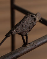 Hand Forged Steel Pedestal w/ Birds, Manner of Giacometti, 1970's - Lone Fox