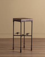 Hand Forged Steel Pedestal w/ Birds, Manner of Giacometti, 1970's - Lone Fox