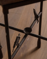 Hand Forged Steel Pedestal w/ Birds, Manner of Giacometti, 1970's - Lone Fox