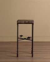 Hand Forged Steel Pedestal w/ Birds, Manner of Giacometti, 1970's - Lone Fox