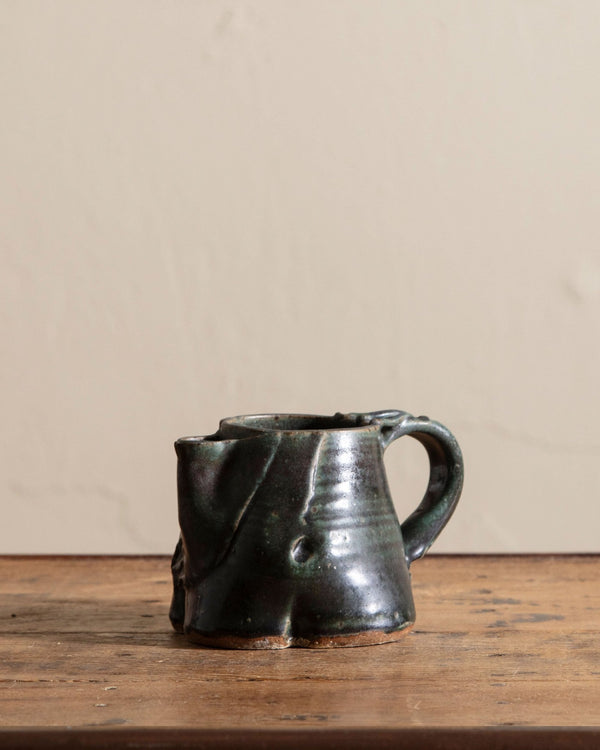 Hand Formed Abstract Studio Creamer, Signed - Lone Fox