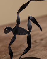 Hand Formed Iron Balancing Man Candle Holder - Lone Fox