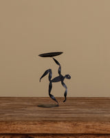 Hand Formed Iron Balancing Man Candle Holder - Lone Fox