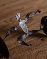 Hand Formed Iron Balancing Man Candle Holder - Lone Fox