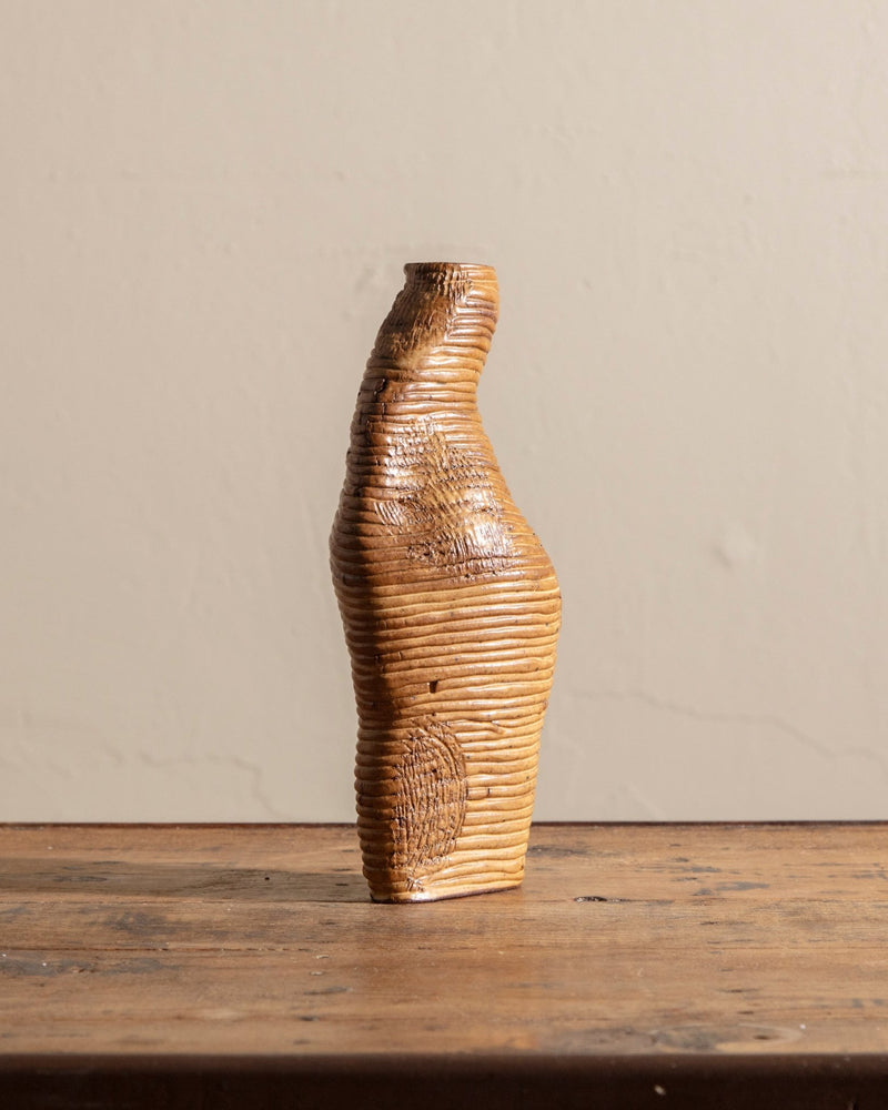 Hand Formed Studio Coil Sculpture - Lone Fox