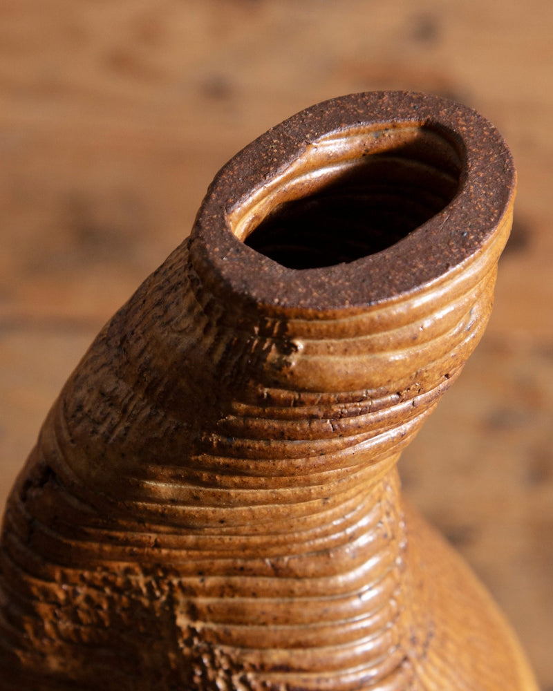 Hand Formed Studio Coil Sculpture - Lone Fox