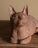 Hand Formed Terracotta Cat Sculpture, Mexico, 1960's - Lone Fox