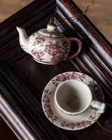 Hand Painted Ceramic Teapot & Teacup Ornaments (Set of 2) - Lone Fox