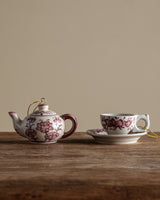 Hand Painted Ceramic Teapot & Teacup Ornaments (Set of 2) - Lone Fox
