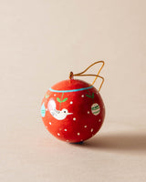 Hand - Painted Folk Paper Mache Ornaments - Lone Fox