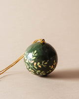 Hand - Painted Folk Paper Mache Ornaments - Lone Fox