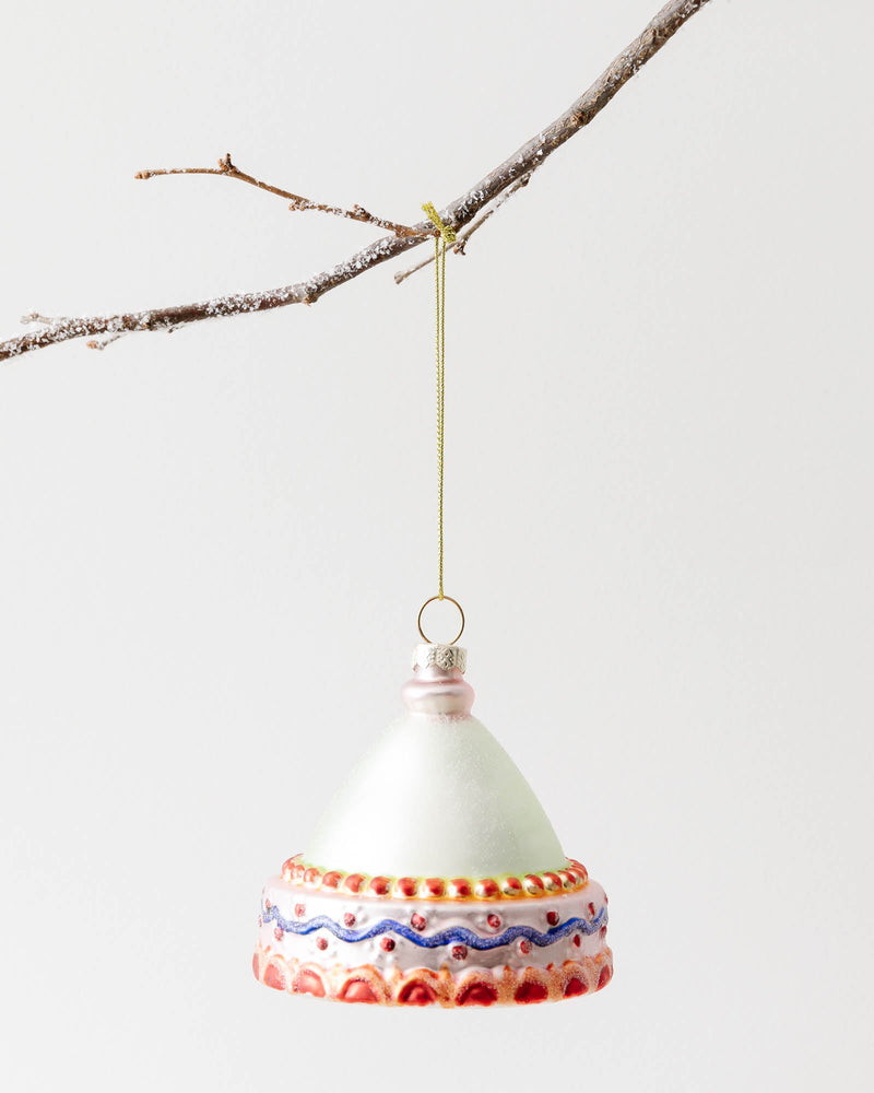 Hand Painted Glass Cake Ornaments - Lone Fox