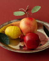 Hand - Painted Metal Toleware Pomegranate Ornament - Lone Fox