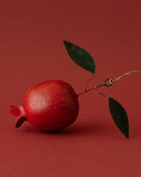 Hand - Painted Metal Toleware Pomegranate Ornament - Lone Fox