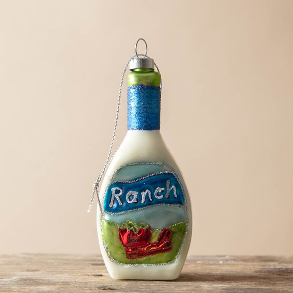 Hand-Painted Ranch Glass Ornament – Lone Fox