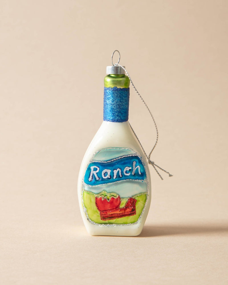 Hand - Painted Ranch Glass Ornament - Lone Fox