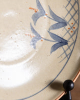 Hand Painted Studio Pottery Footed Bowl - Lone Fox