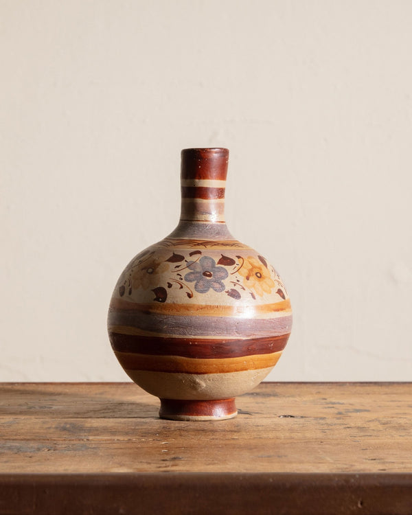 Hand Painted Terracotta Carafe / Vase, Mexico - Lone Fox