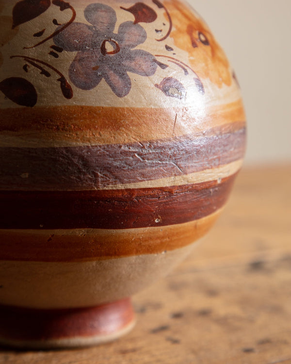 Hand Painted Terracotta Carafe / Vase, Mexico - Lone Fox