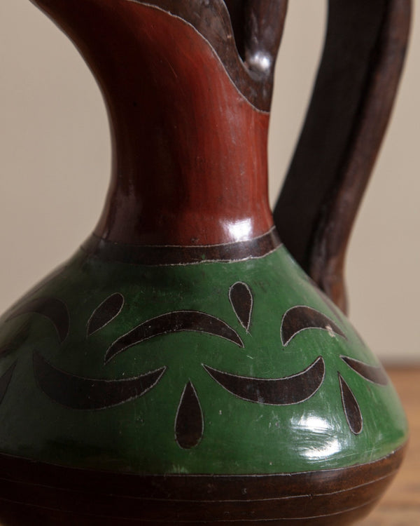 Hand Painted Terracotta Pitcher, Spain - Lone Fox