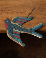 Hand - Painted Tole Bird Ornament - Lone Fox