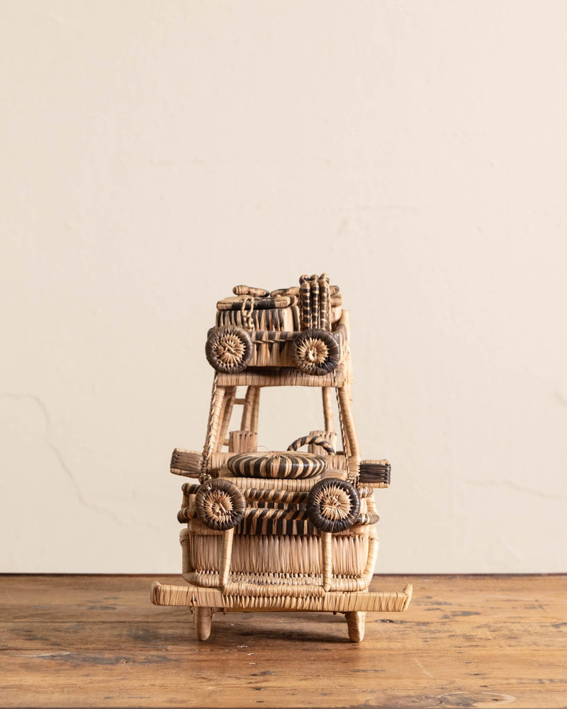 Hand Woven Rattan & Paper Cord Land Rover, Africa - Lone Fox