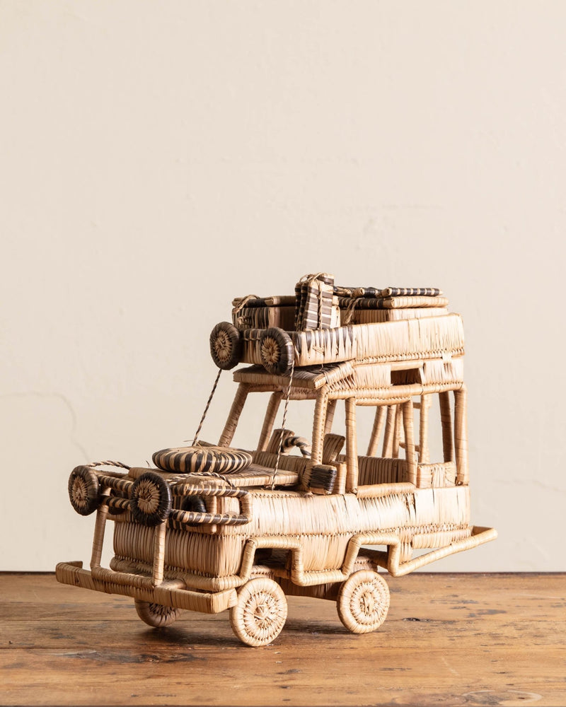 Hand Woven Rattan & Paper Cord Land Rover, Africa - Lone Fox
