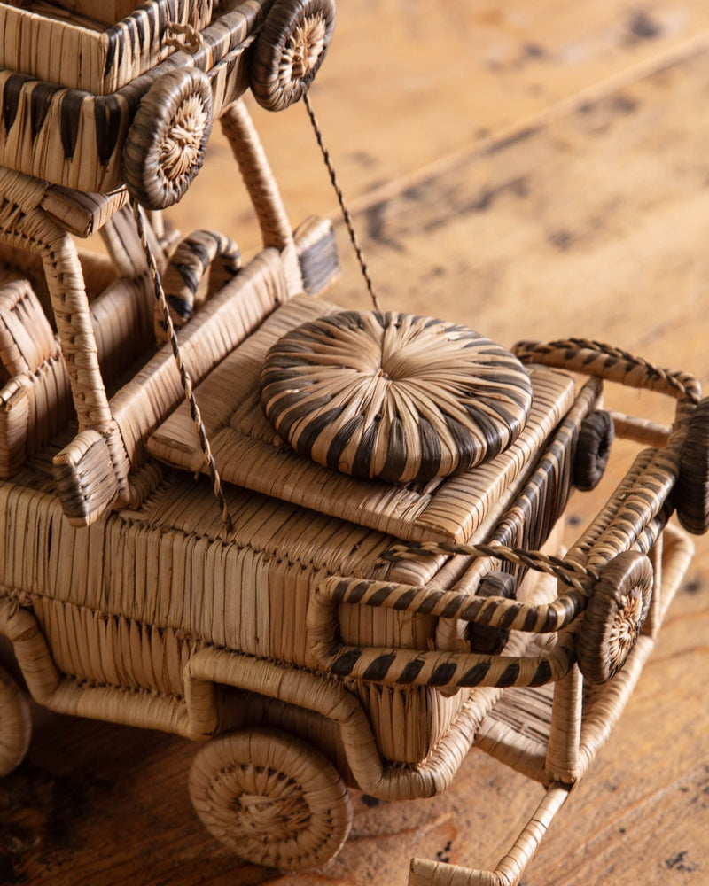Hand Woven Rattan & Paper Cord Land Rover, Africa - Lone Fox
