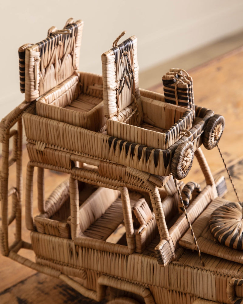 Hand Woven Rattan & Paper Cord Land Rover, Africa - Lone Fox