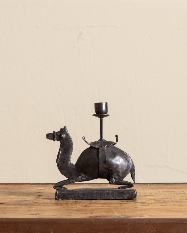 Hand Wrought Iron Camel Taper Holder - Lone Fox