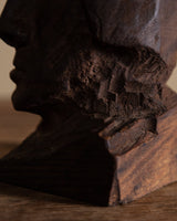 Handcarved Wooden Portrait Bust, Africa, 1960's - Lone Fox